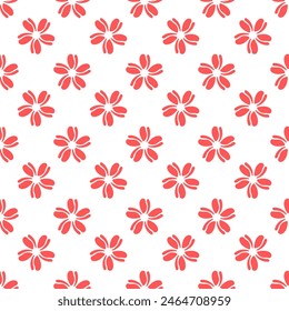 Floral pattern design with flower shape in flat style for textile or printing business