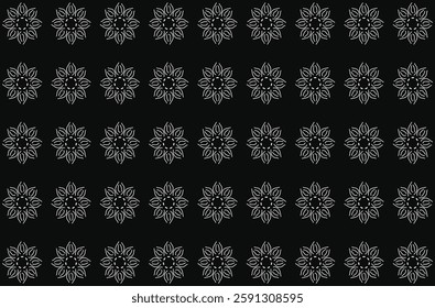 Floral Pattern design isolate on black background. eps file
