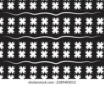 Floral pattern design isolated on black background. Floral pattern. Vector pattern for Clothes, Saree