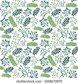 floral pattern design with leaf and plant element