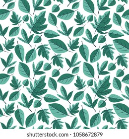 floral pattern design with leaf and plant element