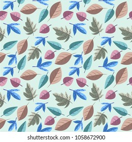 floral pattern design with leaf and plant element