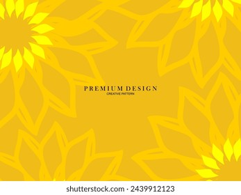 Diseño de patrón floral sobre hermoso fondo amarillo.