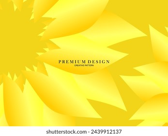 Diseño de patrón floral sobre hermoso fondo amarillo.
