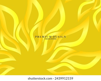 Floral pattern design on beautiful yellow background.