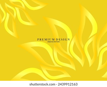 Diseño de patrón floral sobre hermoso fondo amarillo.