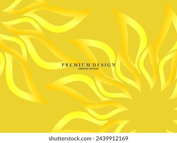 Diseño de patrón floral sobre hermoso fondo amarillo.