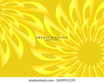 Floral pattern design on beautiful yellow background.