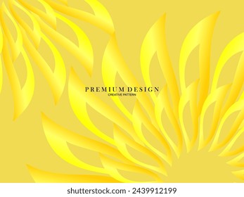 Blumenmuster Design auf schönem gelbem Hintergrund.