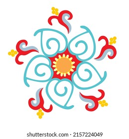 Ornamento de diseño de patrones florales .Imagen vectorial