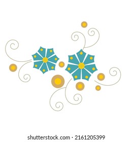 Floral pattern design ornament. Vector image