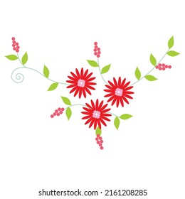 Floral pattern design ornament. Vector image