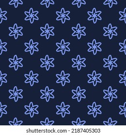Floral pattern design template with botanical motif. decorative background in flat style. repeat and seamless vector for wallpapers  wrapping paper  packaging  printing business  textile  fabric