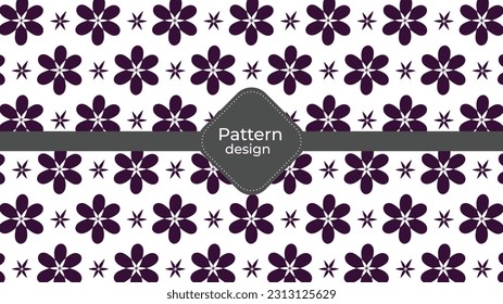 Floral pattern design template collection . Purple color flower and white background pattern ,Modern fashioned , seamless texture for wallpapers, textile, wrapping.

