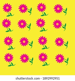 Floral pattern design template or flower pattern