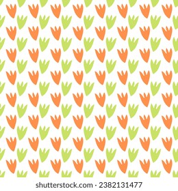 Plantilla de diseño de patrones florales. fondo decorativo natural de estilo plano. vector de repetición y sin fisuras