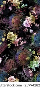 floral pattern design for textile