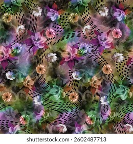 floral pattern design for textile