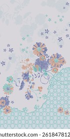 Diseño de patrón floral para textiles