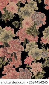 floral pattern design for textile