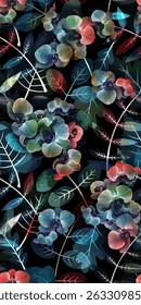 floral pattern design for textile