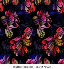 floral pattern design for textile
