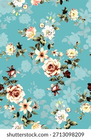 floral pattern design for textile