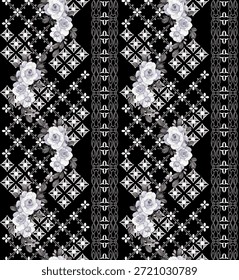Diseño de patrón floral para textiles