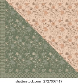 Diseño de patrón floral para textiles