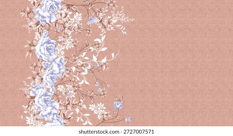 floral pattern design for textile