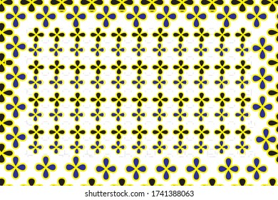 Floral pattern design for textile and flooring applications