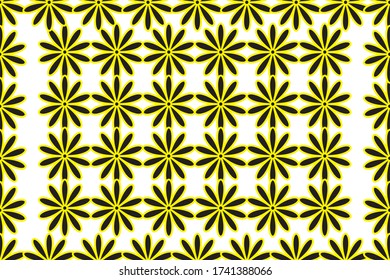 Floral pattern design for textile and flooring applications