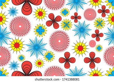 Floral pattern design for textile and flooring applications