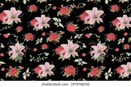 floral pattern design vector format 