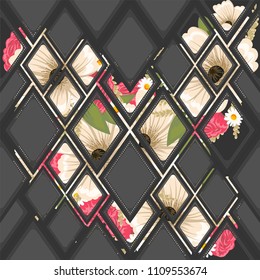 Floral pattern design. Vector  illustration