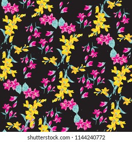 Floral pattern design, vector illustration background