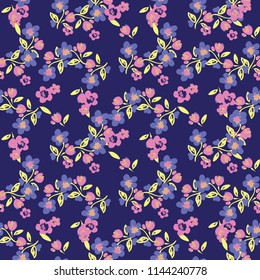 Diseño de patrones florales, fondo de ilustración vectorial