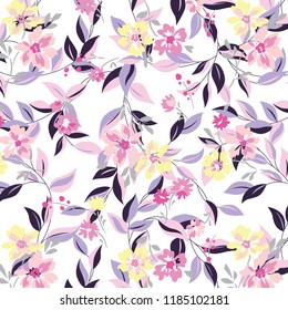 Floral pattern design, vector illustration background