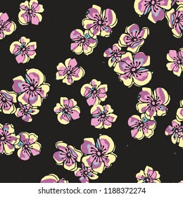 Floral pattern design, vector illustration background