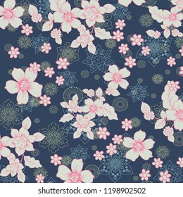 Floral pattern design, vector illustration background