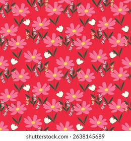 Floral pattern design, vector illustration background