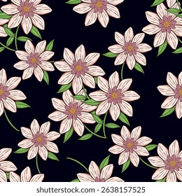Floral pattern design, vector illustration background