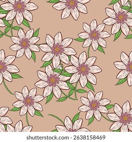 Floral pattern design, vector illustration background