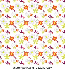 Floral pattern design vector template.