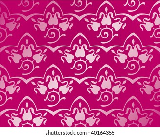 Floral pattern for designer - Empire, East, Greek, Gothic, Modernist, Rococo, Romance, baroque. Birds sitting on a branch.