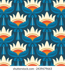 Floral pattern designseamless repeat vector image