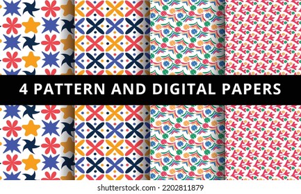 Floral Pattern and Digital Paper.
Vector Floral Pattern and Digital Paper.