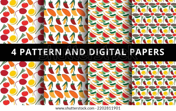 Floral Pattern Digital Paper Vector Floral Stock Vector (Royalty Free ...