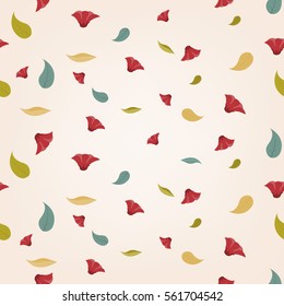 floral pattern in doodle style with flowers and leaves. flower background.