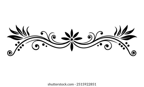 
Floral pattern elegantly displayed on a pristine white background, showcasing intricate designs and details decorative flat vector illustration.